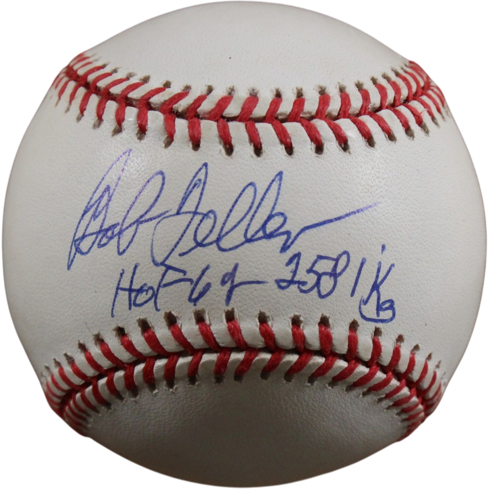 Bob Feller Autographed Cleveland Indians AL Baseball HOF 62 2581 K Beckett 56503