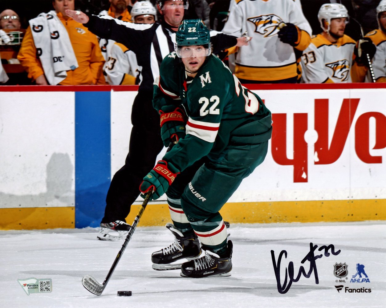 Kevin Fiala Autographed Minnesota Wild 8x10 Photograph Fanatics