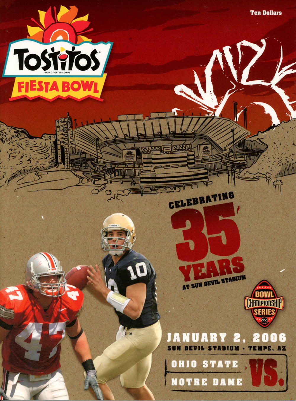 2006 Fiesta Bowl Program Ohio State Buckeyes vs Notre Dame Fighting Irish