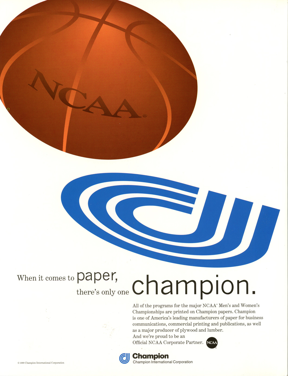 1999 NCAA Final Four Men's Basketball Championship Program