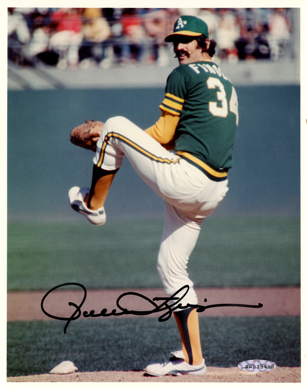 Rollie Fingers Autographed/Signed Oakland Athletics 8x10 Photo UDA