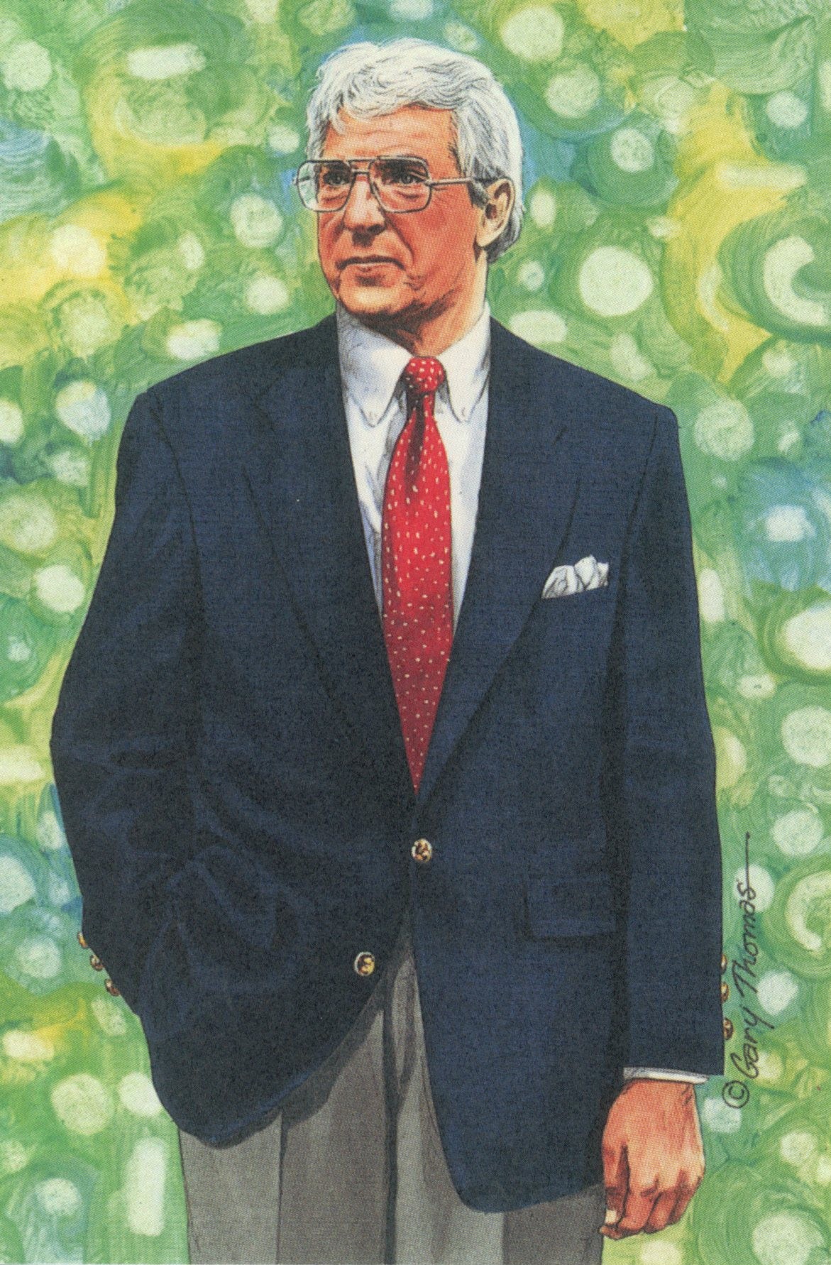 Jim Finks New Orleans Saints Goal Line Art Card Class of 1995 58066