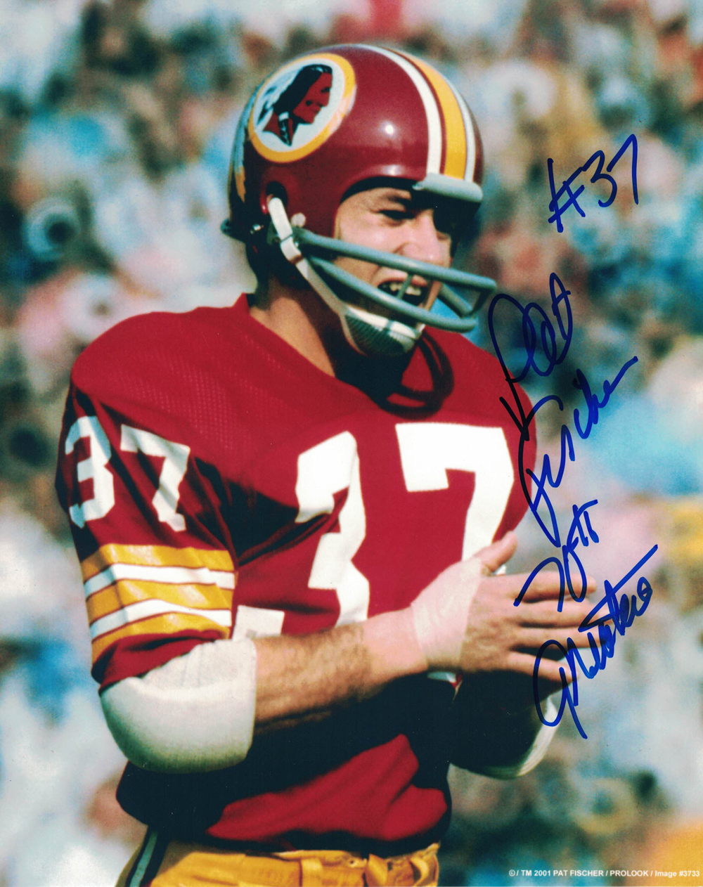 Pat Fischer Autographed/Signed Washington Redskins 8x10 Photo 27827