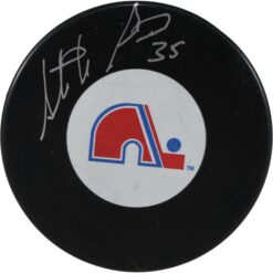 Stephane Fiset Autographed Colorado Avalanche Retro Logo Puck Beckett 53964