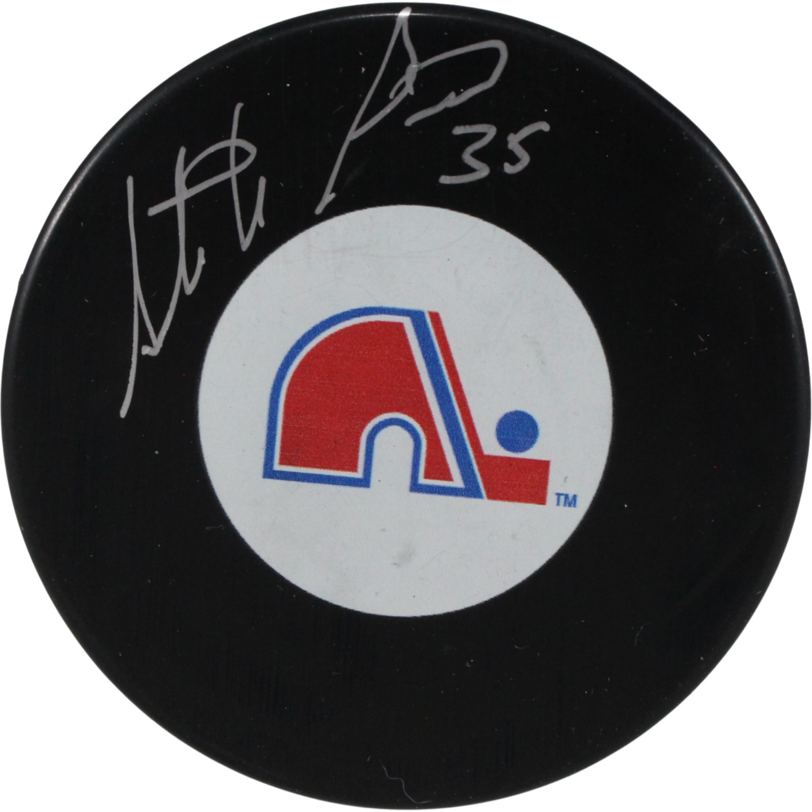 Stephane Fiset Autographed Colorado Avalanche Retro Logo Puck Beckett 53964 1 Stephane Fiset Autographed Colorado Avalanche Retro Logo Puck Beckett 53964
