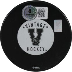 Stephane Fiset Autographed Colorado Avalanche Retro Logo Puck Beckett 53964
