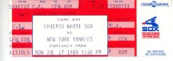 Carlton Fisk Chicago White Sox 2000th Hit 07/17/1989 v. Yankees Ticket 56255