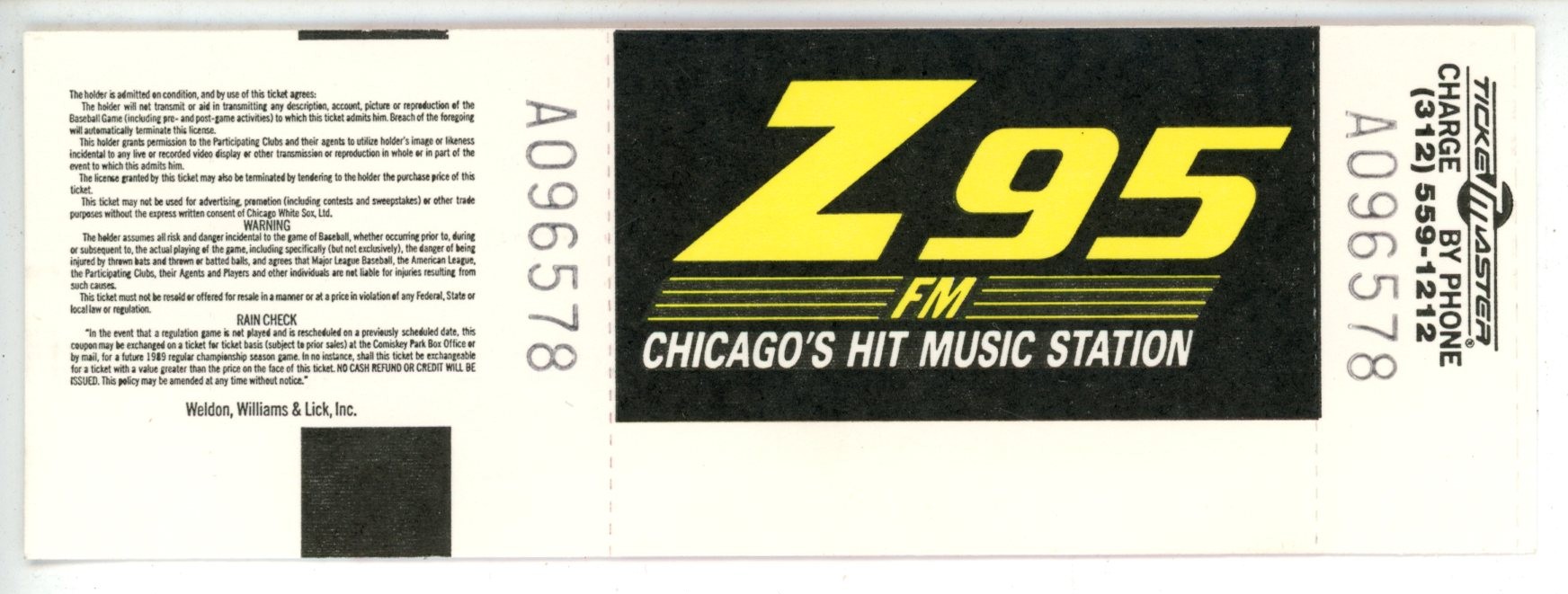 Carlton Fisk Chicago White Sox 2000th Hit 07/17/1989 v. Yankees Ticket 56255