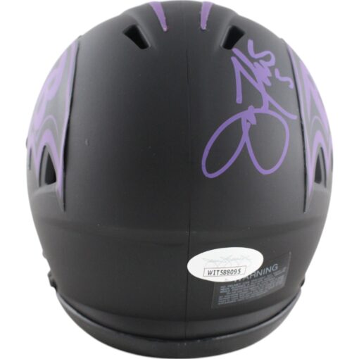 Joe Flacco Autographed/Signed Baltimore Ravens Eclipse Mini Helmet JSA 49656