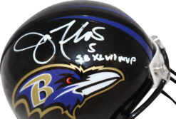 Joe Flacco Signed Baltimore Ravens VSR4 Mini Helmet w/SB MVP