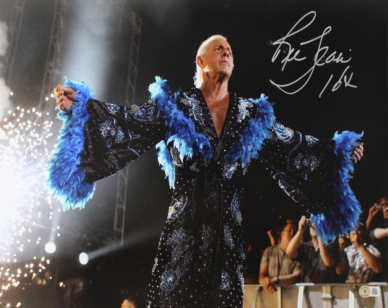 Ric Flair Autographed/Signed Wrestling 16x20 Photo Beckett