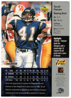 Terrell Fletcher Autographed 1997 Upper Deck #111 Trading Card 46257