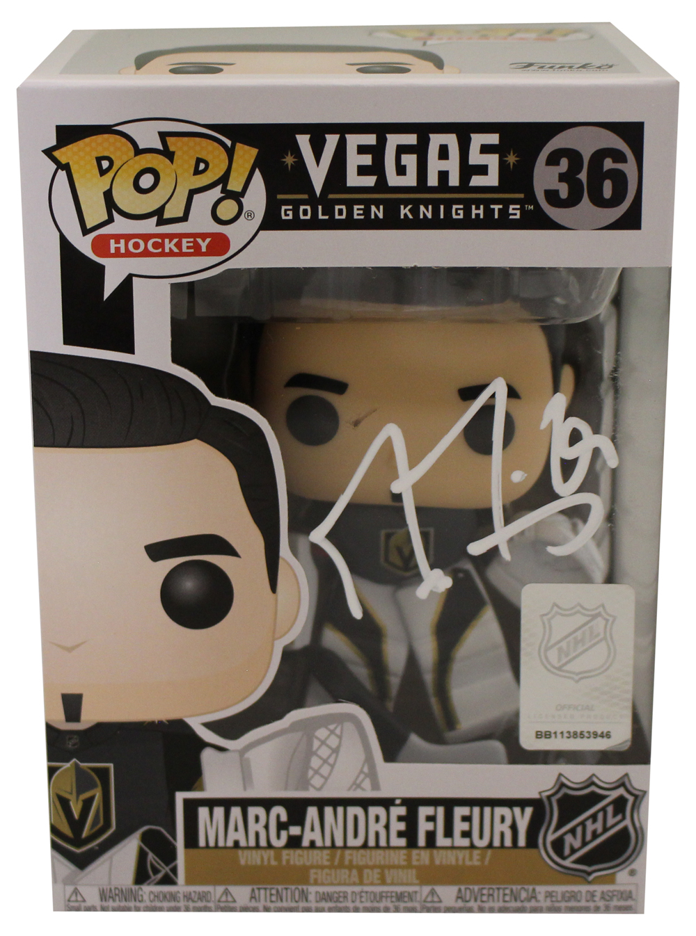 Marc-Andre Fleury Signed Las Vegas Golden Knights Funko Pop #36 FAN