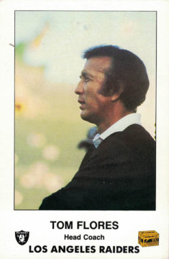 Tom Flores Los Angeles Raiders 1985 Fire Safety Tip Card 2/4 Kodak Color 26680