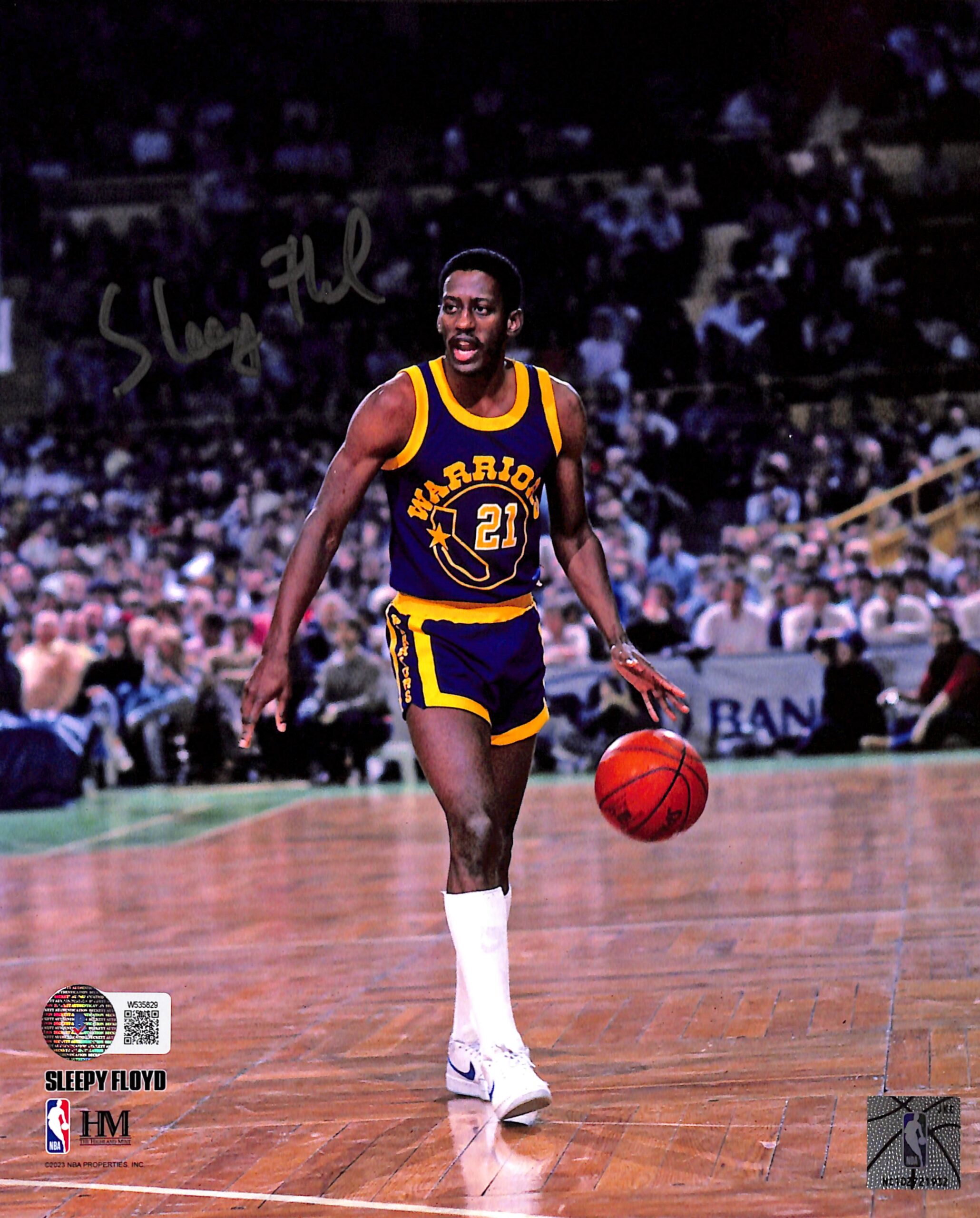 Eric "Sleepy" Floyd Signed Golden State Warriors 8x10 Photo BAS 44524