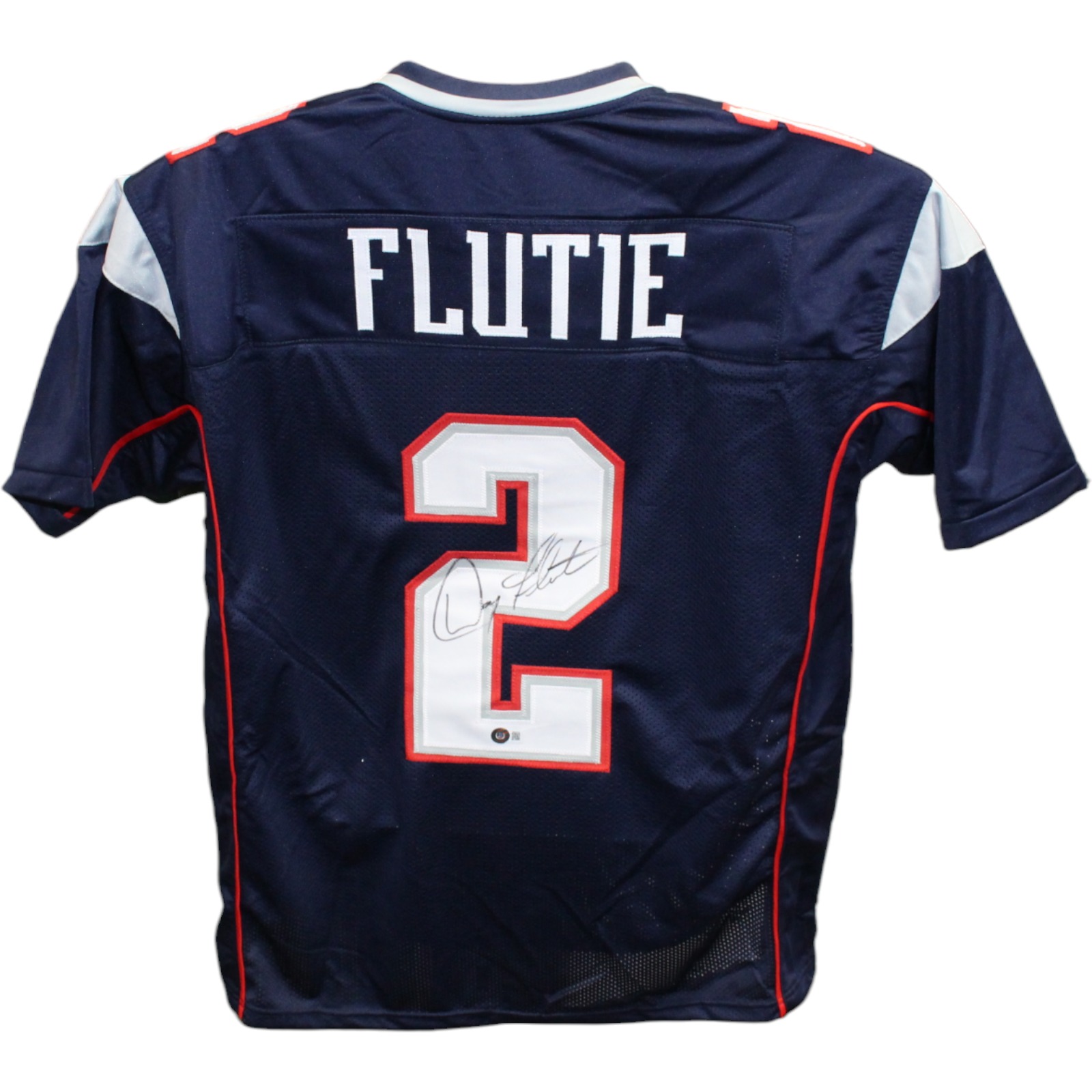 Doug Flutie Autographed/Signed Pro Style Jersey Blue Beckett