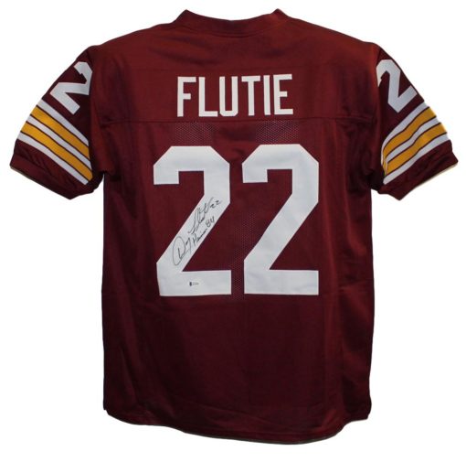 Doug Flutie Autographed Boston College Eagles Red XL Jersey Heisman BAS 11959