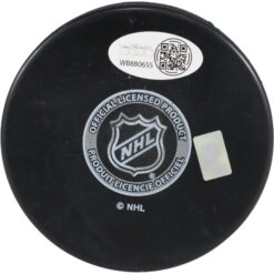 Mike Foligno Signed Toronto Maple Leafs Logo Puck Foligno Leap JSA 53987