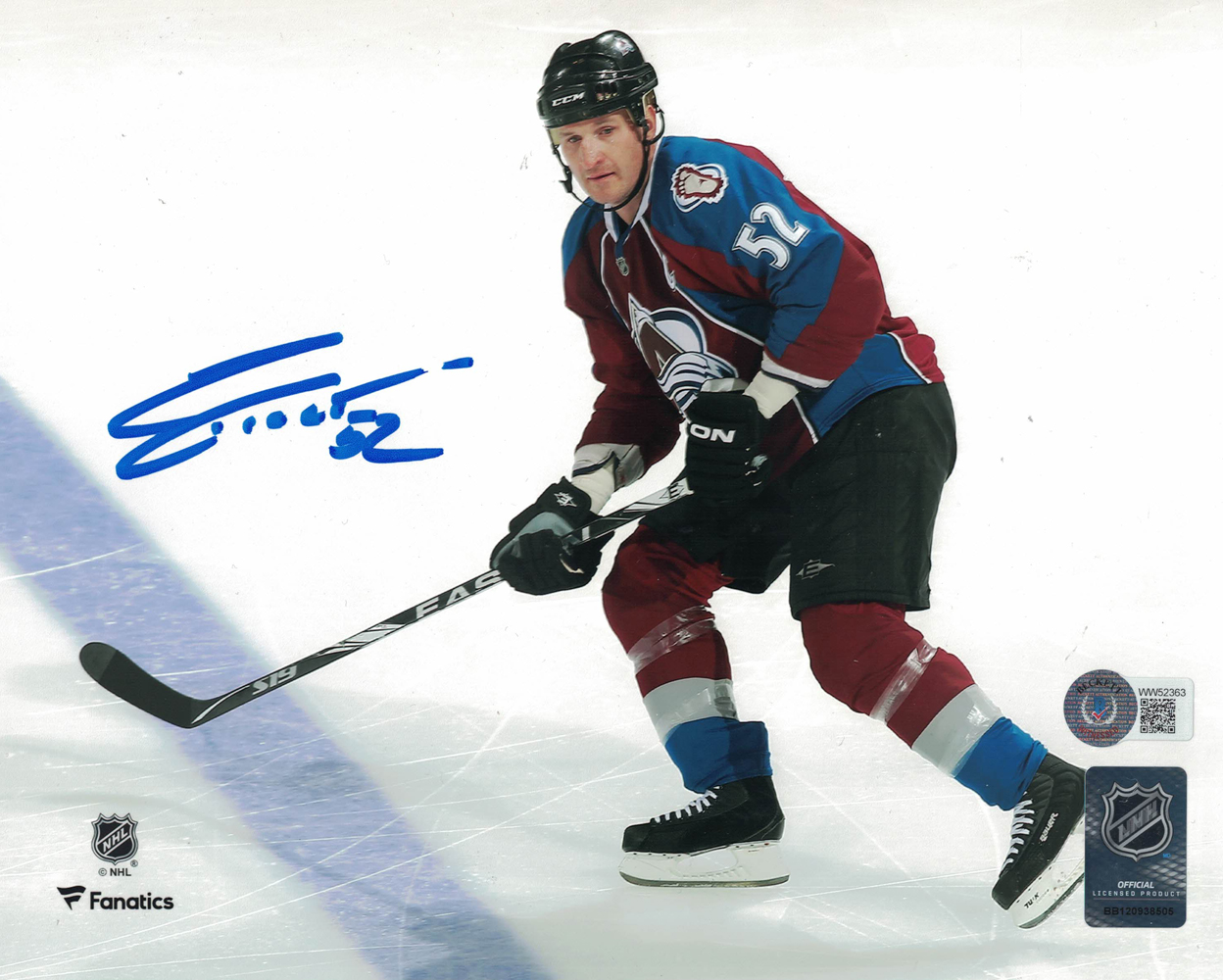 Adam Foote Autographed/Signed Colorado Avalanche 8x10 Photo Beckett