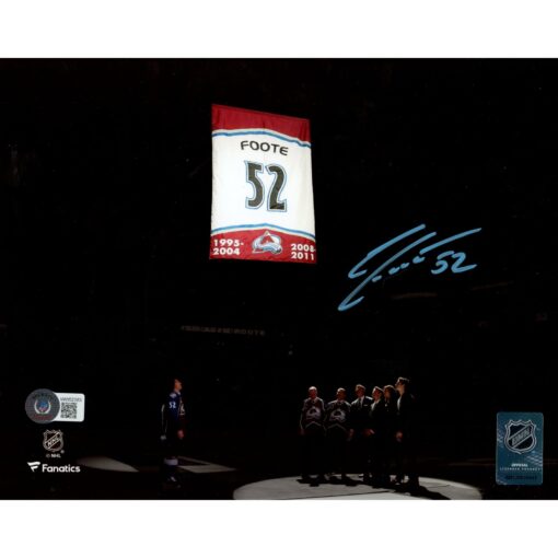 Adam Foote Autographed/Signed Colorado Avalanche 8x10 Photo Beckett 51402