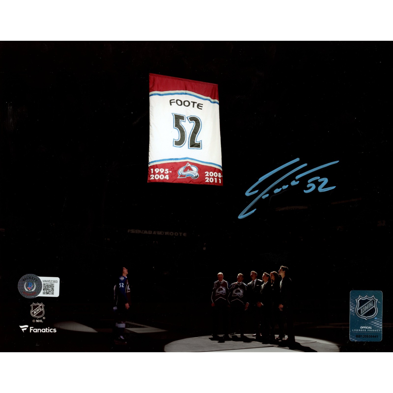 Adam Foote Autographed/Signed Colorado Avalanche 8x10 Photo Beckett 51402