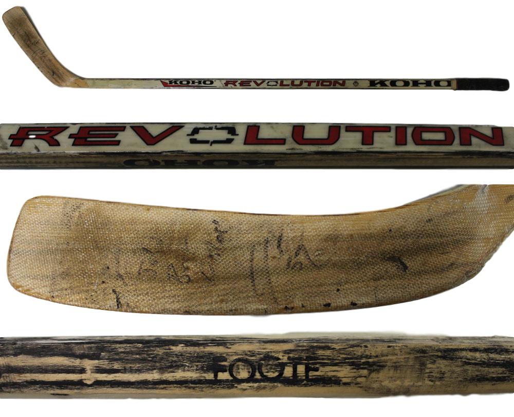 Adam Foote Signed Colorado Avalanche Game Used Revolution Koho Stick 27560