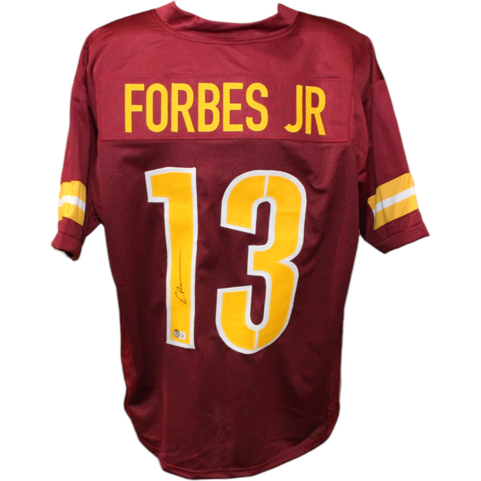 Emmanuel Forbes Autographed/Signed Pro Style Red Jersey Beckett 