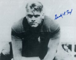 Gerald R. Ford Autographed/Signed Michigan Wolverines 8x10 Photo PSA 55768