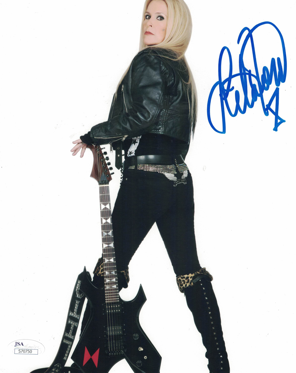 Lita Ford Autographed/Signed The Runaways 8x10 Photo JSA 30291