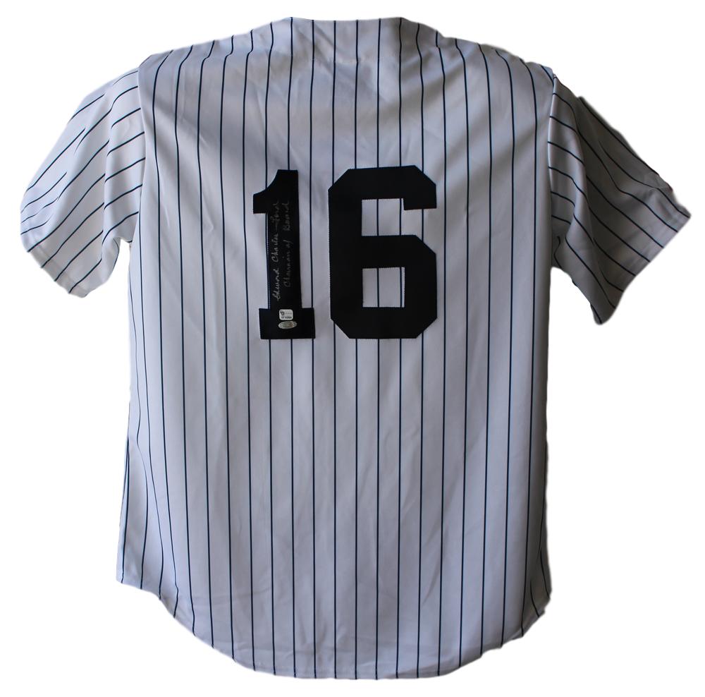 Whitey Ford Signed New York Yankees Majestic White L Jersey Steiner