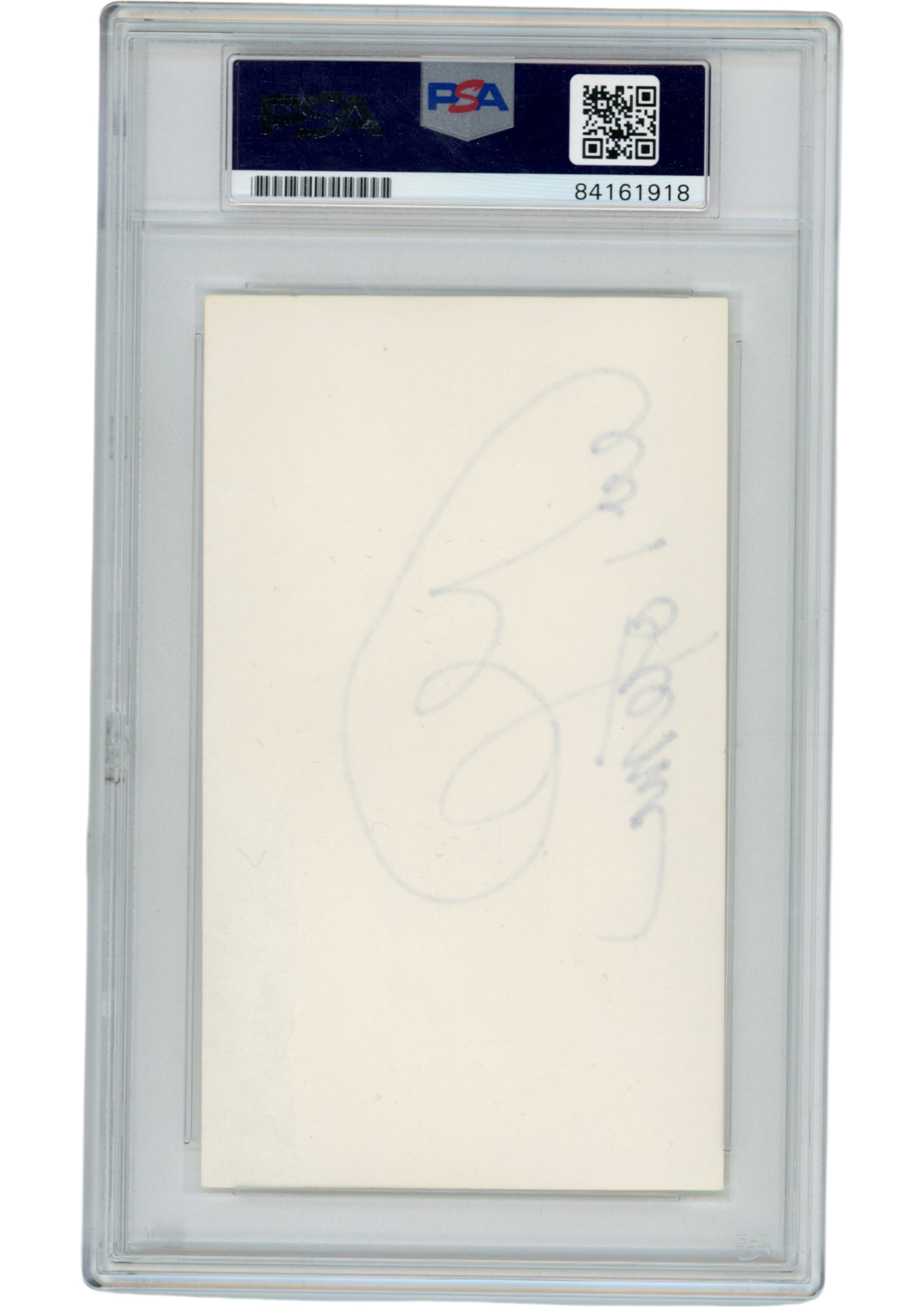 George Foreman Autographed/Signed Boxing Index Card Slabbed PSA 54906