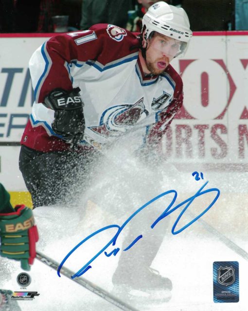 Peter Forsberg Autographed/Signed Colorado Avalanche 8x10 Photo 26373 PF