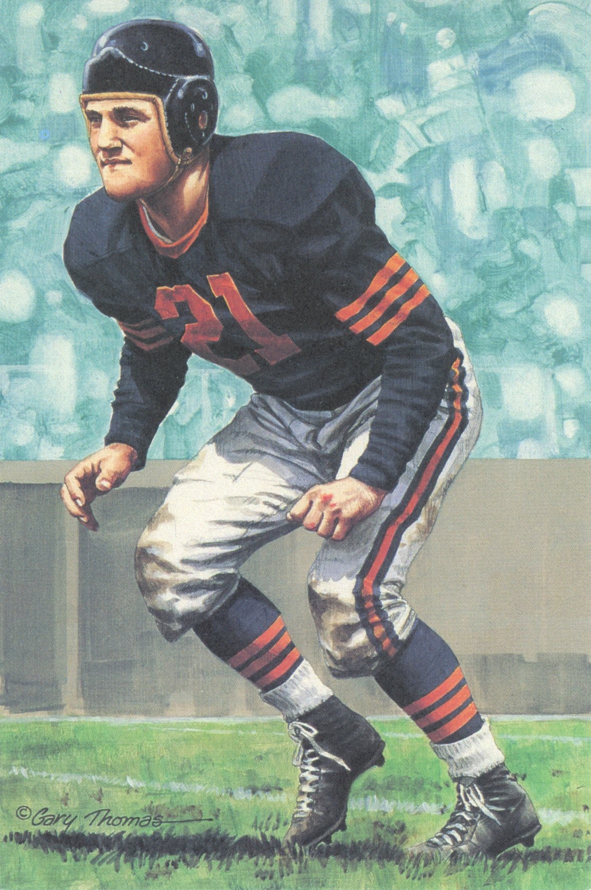Dan Fortmann Chicago Bears Goal Line Art Card Series 2 No. 40 LE /5000 58069