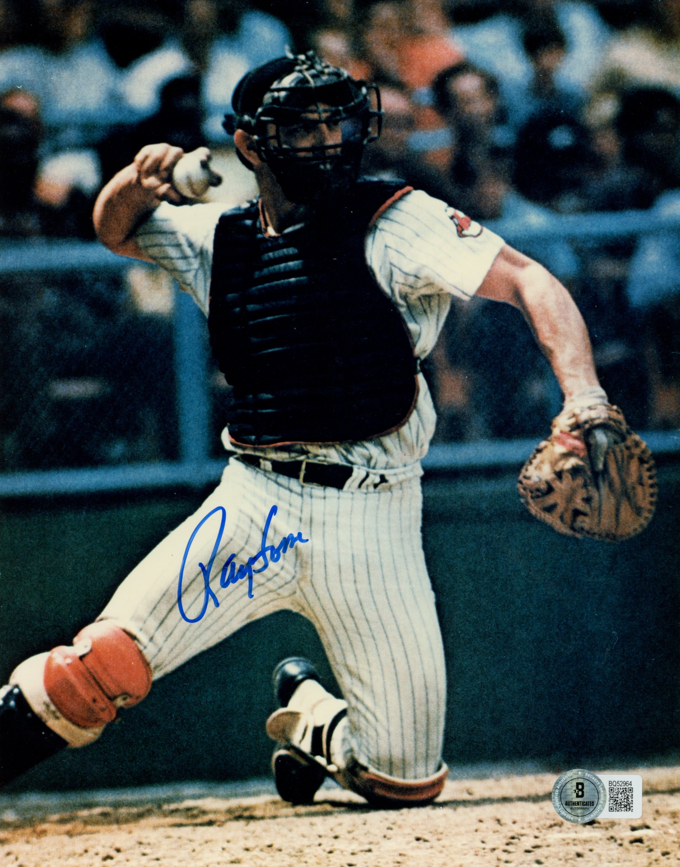 Ray Fosse Autographed/Signed Cleveland Indians 8x10 Photo Beckett 57422