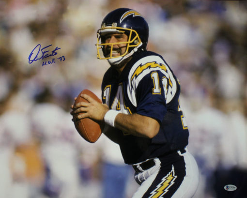 Dan Fouts Autographed/Signed San Diego Chargers 16x20 Photo HOF BAS 29101
