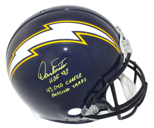 Dan Fouts Autographed San Diego Chargers Authentic Helmet 2 Insc BAS 24022