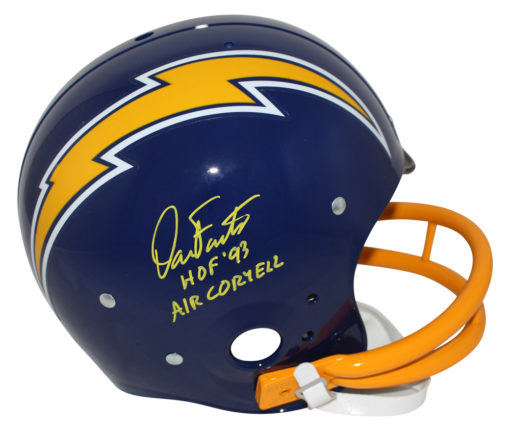 Dan Fouts Autographed/Signed San Diego Chargers TK Helmet 2 Insc JSA 25682