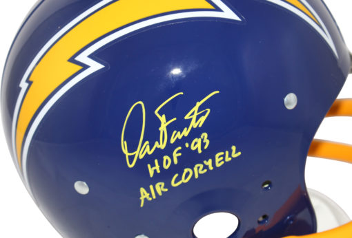 Dan Fouts Autographed/Signed San Diego Chargers TK Helmet 2 Insc JSA 25682
