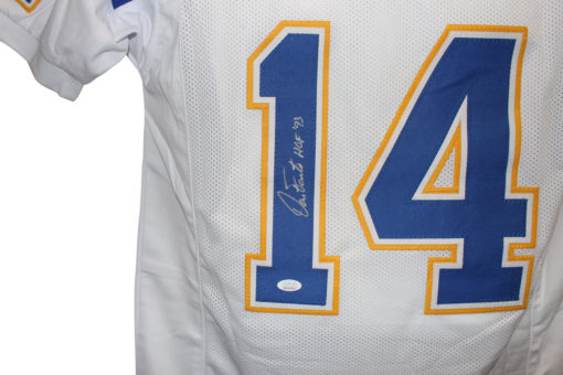 Dan Fouts Autographed/Signed San Diego Chargers White XL Jersey HOF JSA 25685