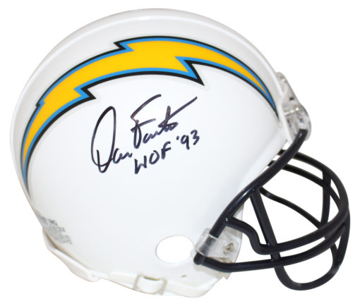 Dan Fouts Autographed/Signed San Diego Chargers Mini Helmet HOF BAS 27168