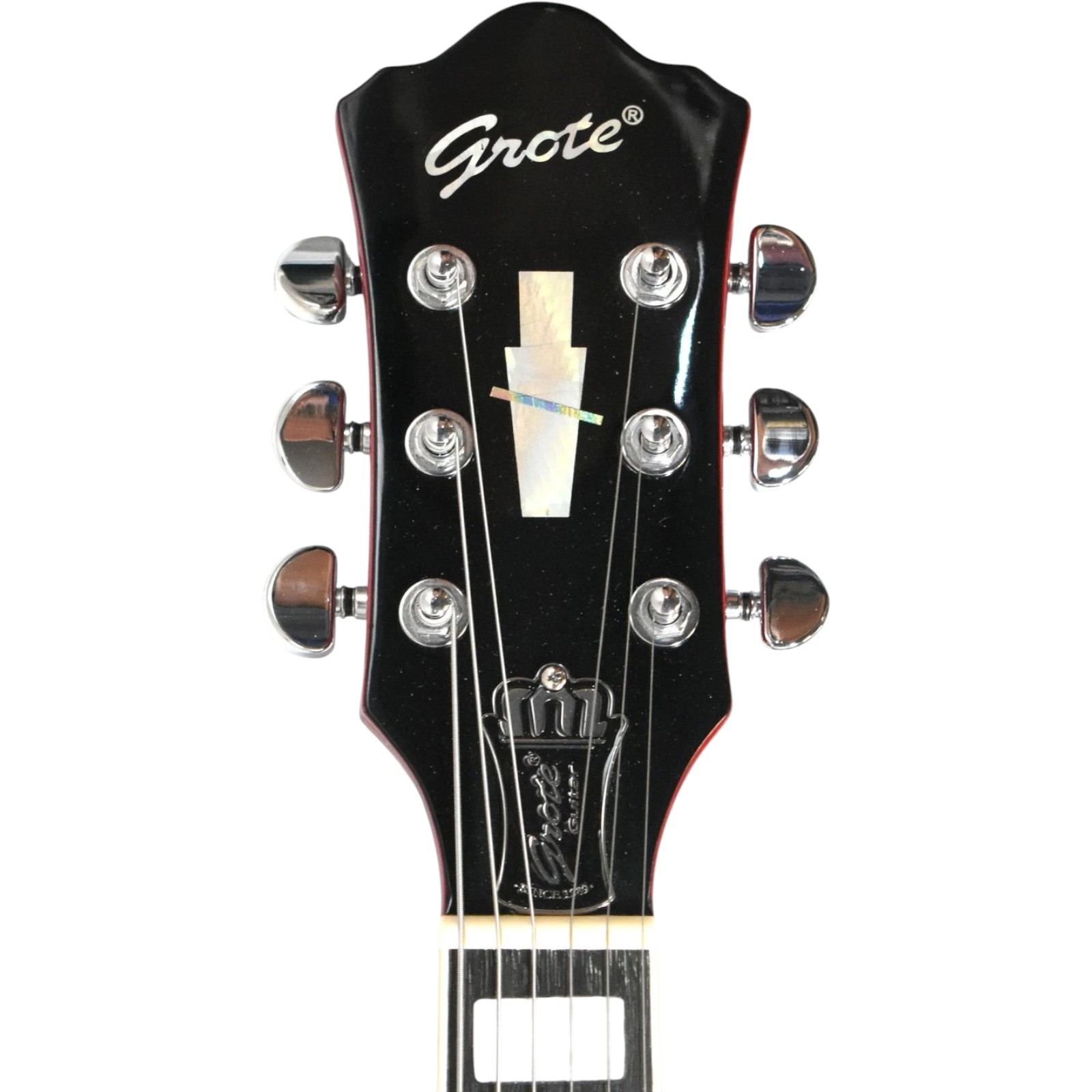 Michael J Michael J. Fox Autographed Back to The Future Grote Guitar Beckett Witness 57897