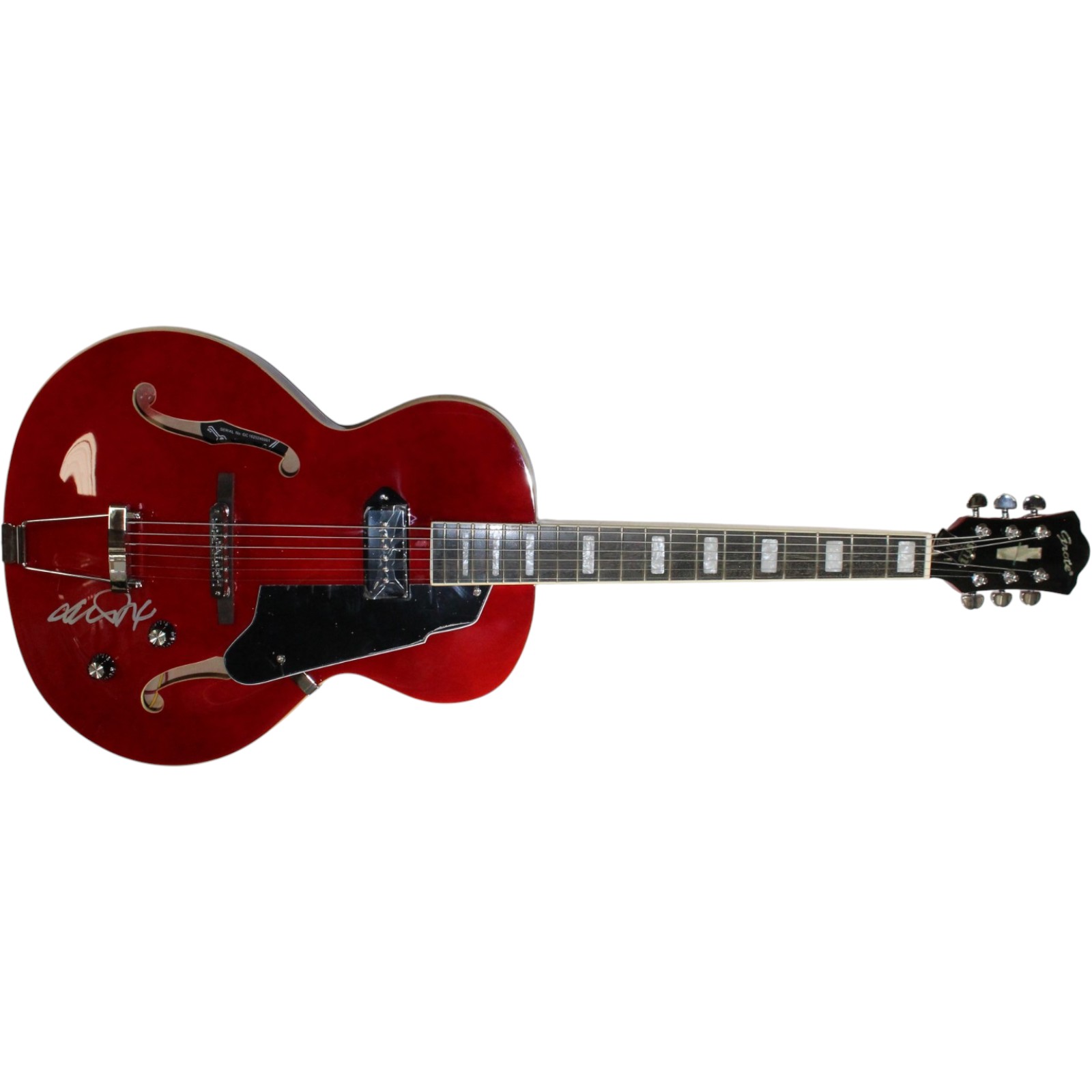 Michael J. Fox Autographed Back to The Future Grote Guitar Beckett Witness 57890