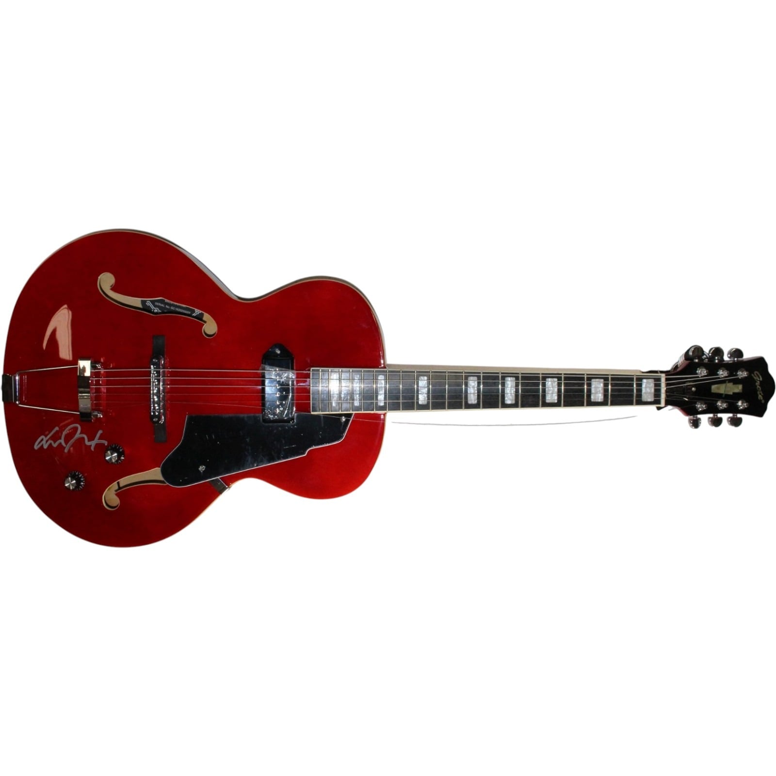Michael J Michael J. Fox Autographed Back to The Future Grote Guitar Beckett Witness 57891