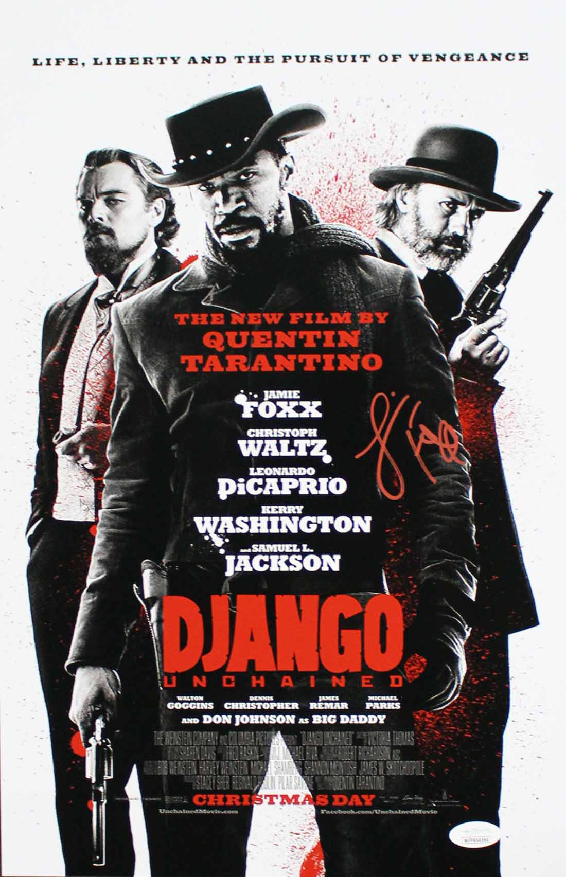 Jamie Foxx Autographed/Signed Django 11x17 Movie Poster JSA 24153