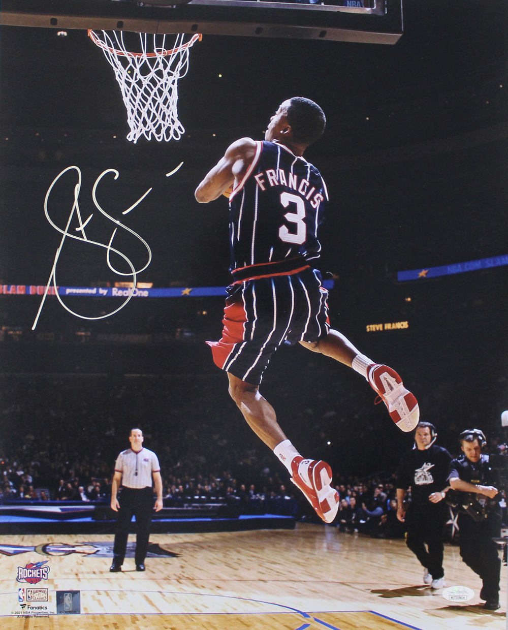 Steve Francis Autographed/Signed Houston Rockets 11x14 Photo JSA