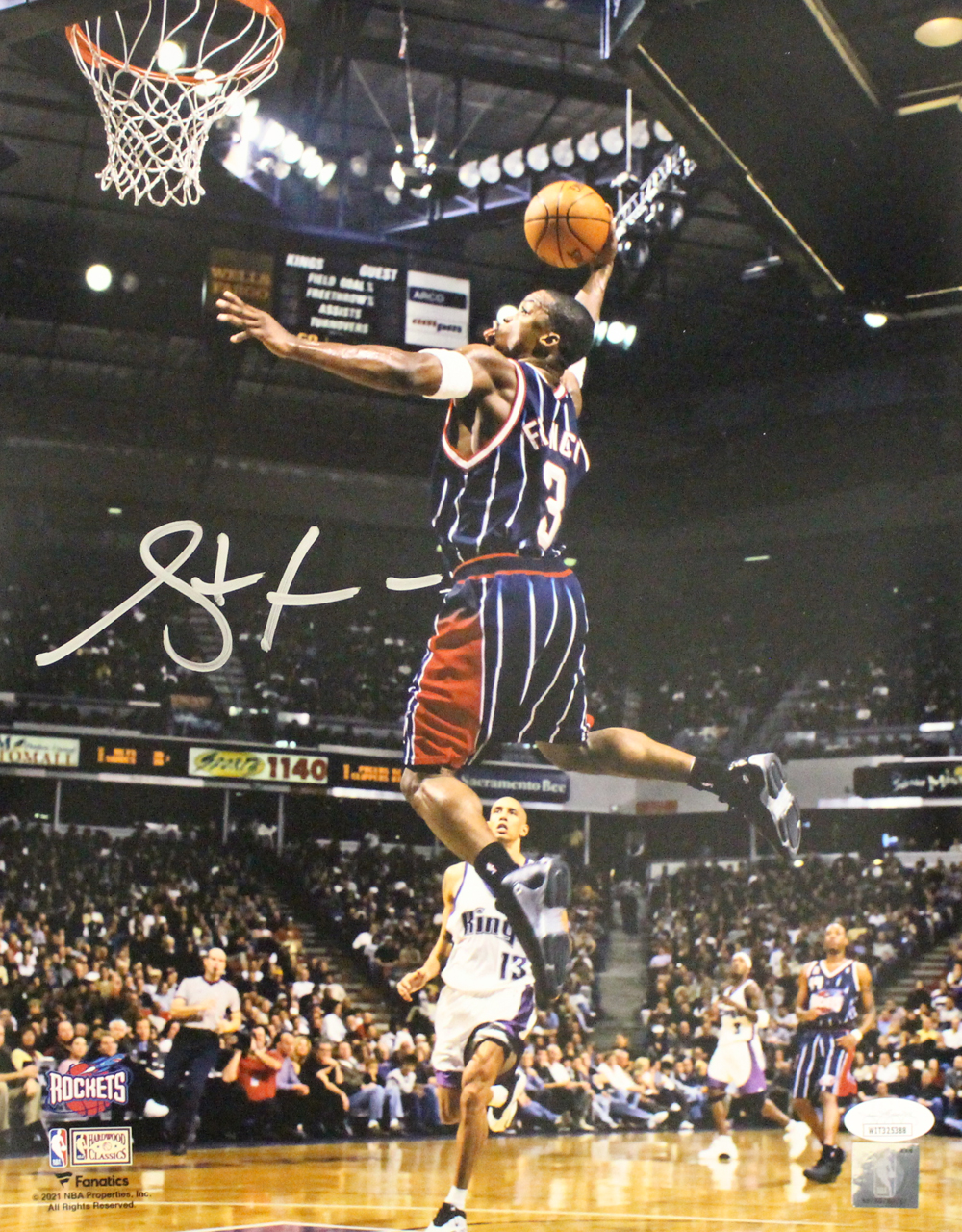 Steve Francis Autographed/Signed Houston Rockets 11x14 Photo JSA