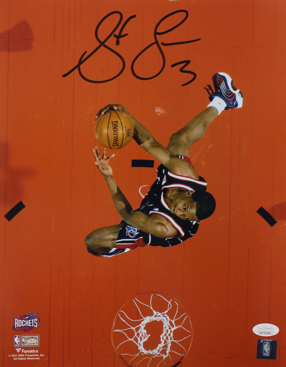 Steve Francis Autographed/Signed Houston Rockets 11x14 Photo JSA