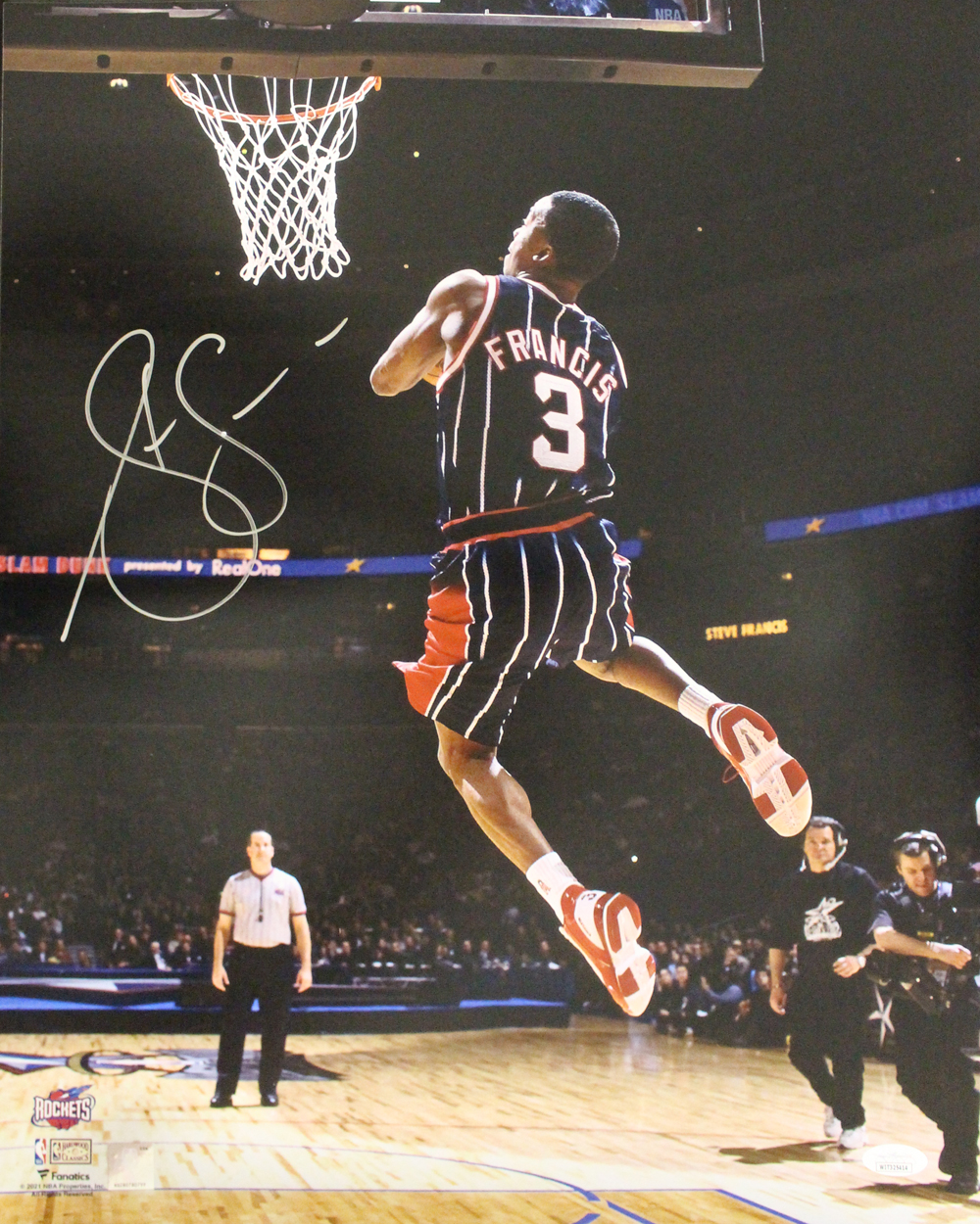 Steve Francis Autographed/Signed Houston Rockets 16x20 Photo JSA