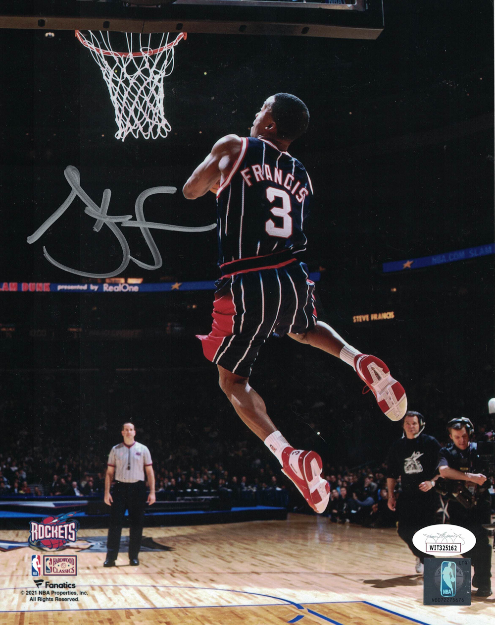 Steve Francis Autographed/Signed Houston Rockets 8x10 Photo JSA