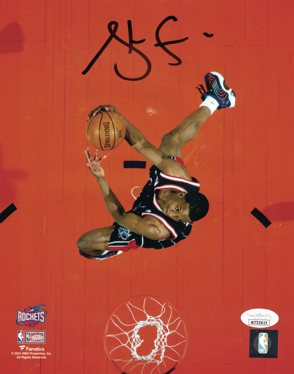 Steve Francis Autographed/Signed Houston Rockets 8x10 Photo JSA